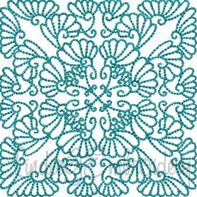 Feathered Quilt Block 9 Machine Embroidery Design