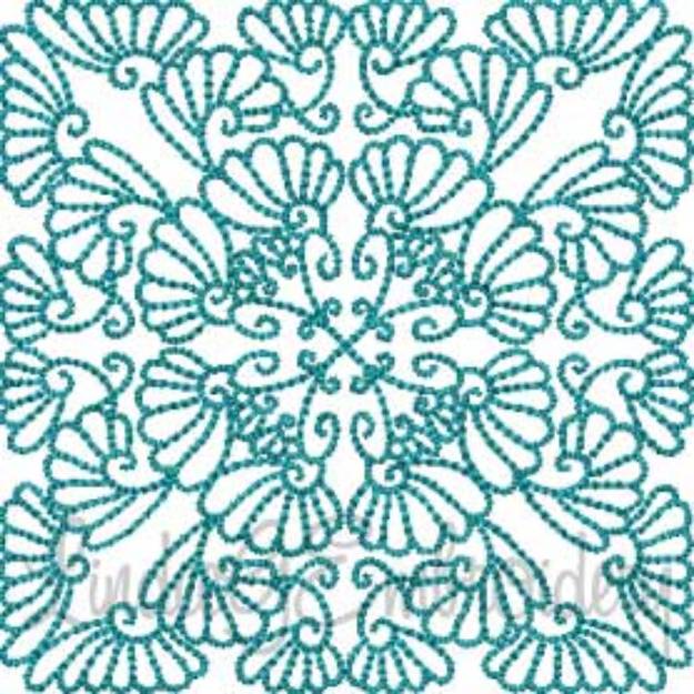 Picture of Feathered Quilt Block 9 Machine Embroidery Design