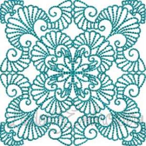 Picture of Feathered Quilt Block 10 Machine Embroidery Design