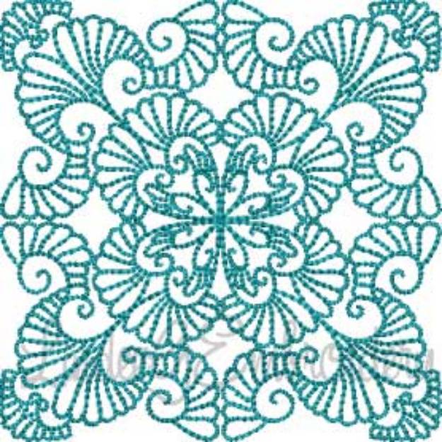 Picture of Feathered Quilt Block 10 Machine Embroidery Design