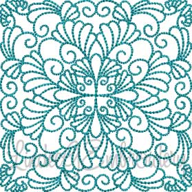 Feathered Quilt Block 12 Machine Embroidery Design