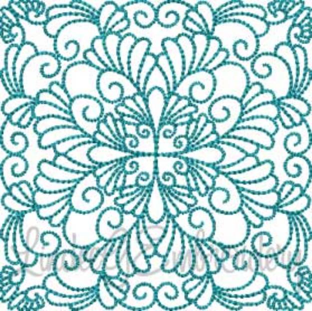 Picture of Feathered Quilt Block 12 Machine Embroidery Design