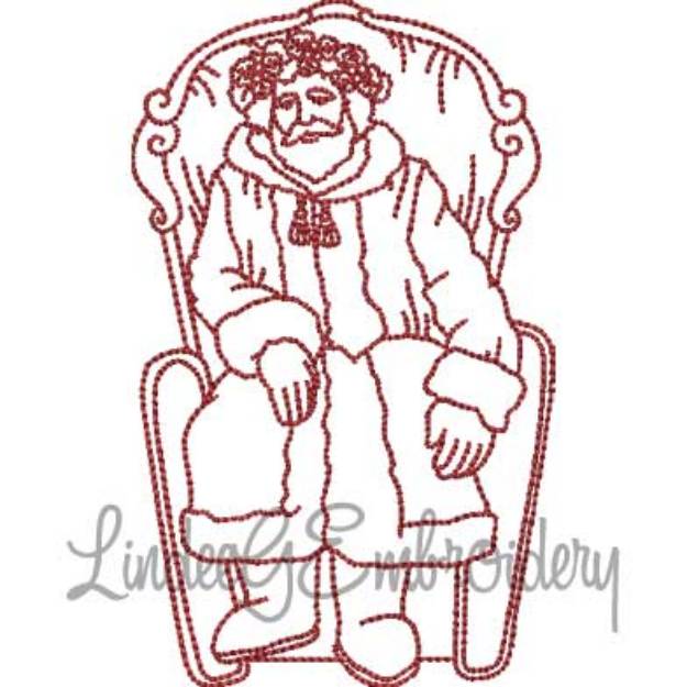 Picture of Seated Santa (3 sizes) Machine Embroidery Design