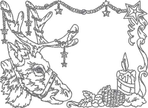 Christmas Reindeer (6 sizes) Machine Embroidery Design
