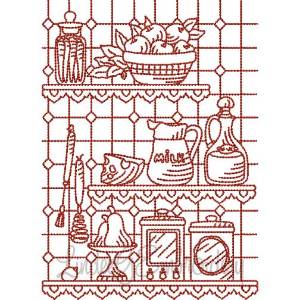 Picture of Vintage Kitchen 2 (5 sizes) Machine Embroidery Design