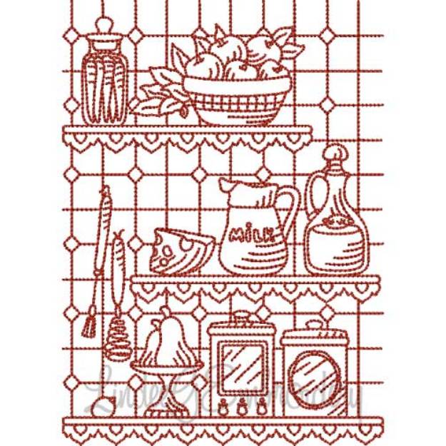 Picture of Vintage Kitchen 2 (5 sizes) Machine Embroidery Design