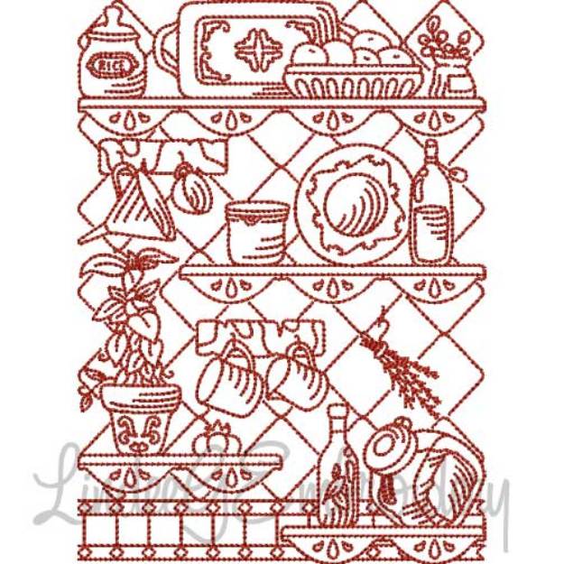 Picture of Vintage Kitchen 4 (5 sizes) Machine Embroidery Design