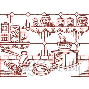 Picture of Vintage Kitchen 8 (5 sizes) Machine Embroidery Design