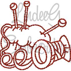 Pin Cushion & Spool Machine Embroidery Design