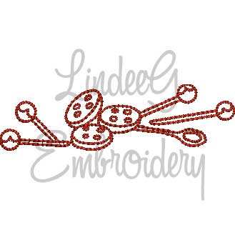 3 Buttons & 5 Pins Machine Embroidery Design