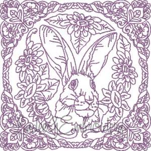 Picture of Rabbit Easter Blocks (4 sizes) Machine Embroidery Design