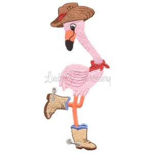 Picture of Flamingo with Spurs Machine Embroidery Design