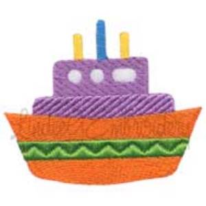 Picture of Boat  Machine Embroidery Design