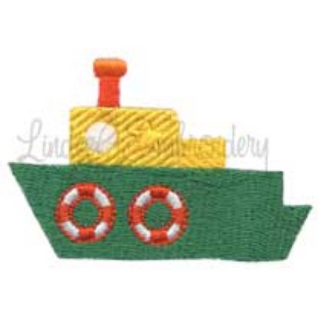 Picture of Boat 2 Machine Embroidery Design
