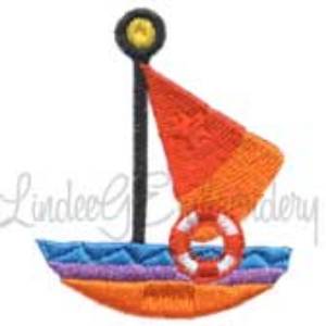 Picture of Sailboat 2 Machine Embroidery Design