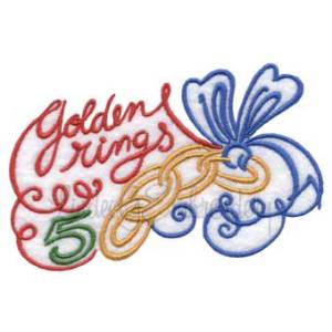 Picture of 5 Golden Rings Machine Embroidery Design