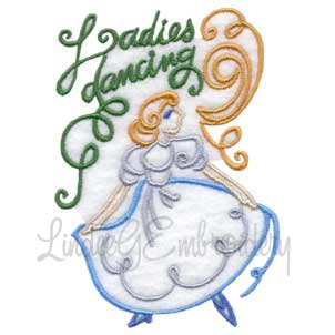 9 Ladies Dancing Machine Embroidery Design