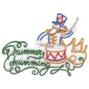 Picture of  Drummers Drumming Machine Embroidery Design