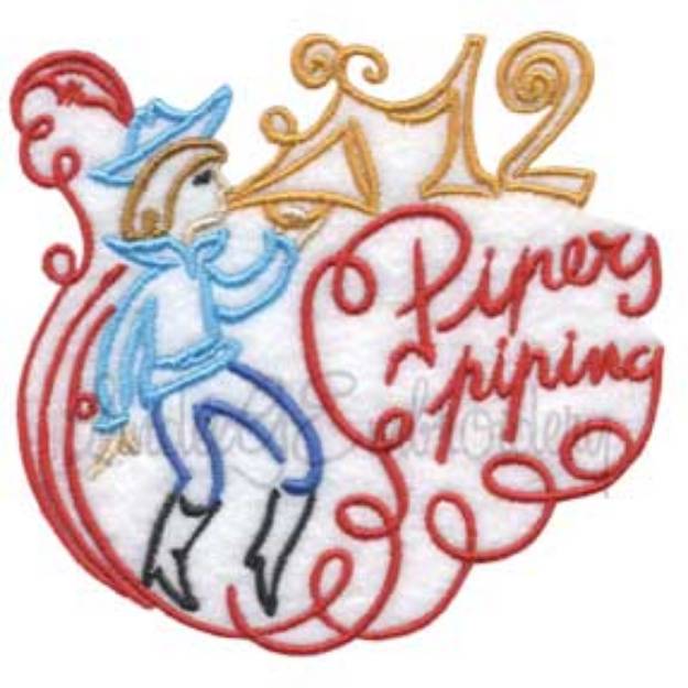 Picture of 2 Pipers Piping Machine Embroidery Design