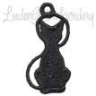 FSL Black Cat Earrings Machine Embroidery Design