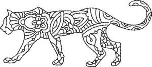 Picture of Panther - multi-size Machine Embroidery Design