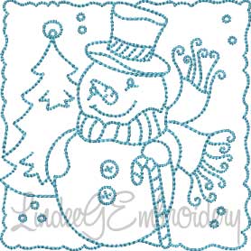 Snowman Block 2 (4 sizes) Machine Embroidery Design
