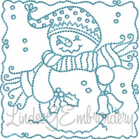 Snowman Block 4 (4 sizes) Machine Embroidery Design