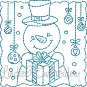 Picture of Snowman Block 7 (4 sizes) Machine Embroidery Design
