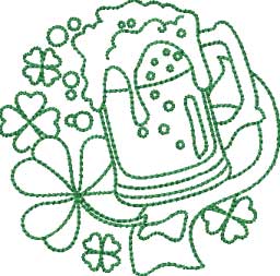 Beer (4 sizes) Machine Embroidery Design