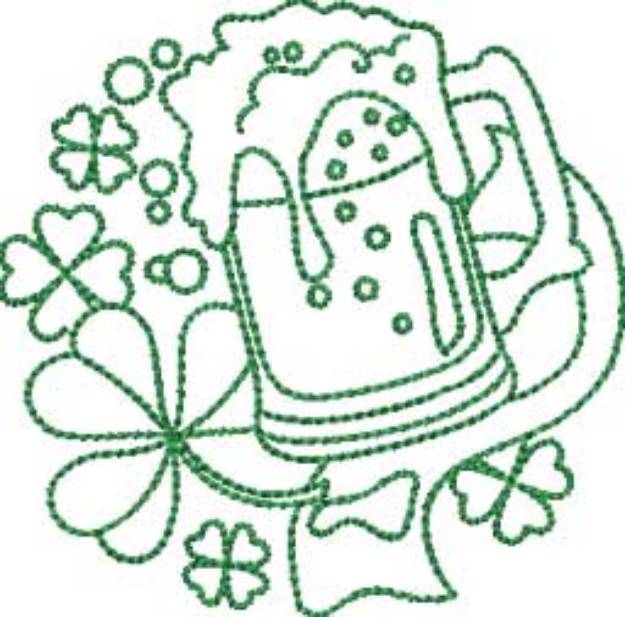 Picture of Beer (4 sizes) Machine Embroidery Design