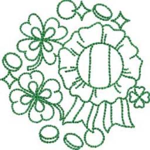 Picture of RIbbon & Coins (4 sizes) Machine Embroidery Design