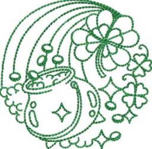 Picture of Pot of Gold (4 sizes) Machine Embroidery Design