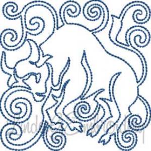 Picture of Taurus (4 sizes) Machine Embroidery Design