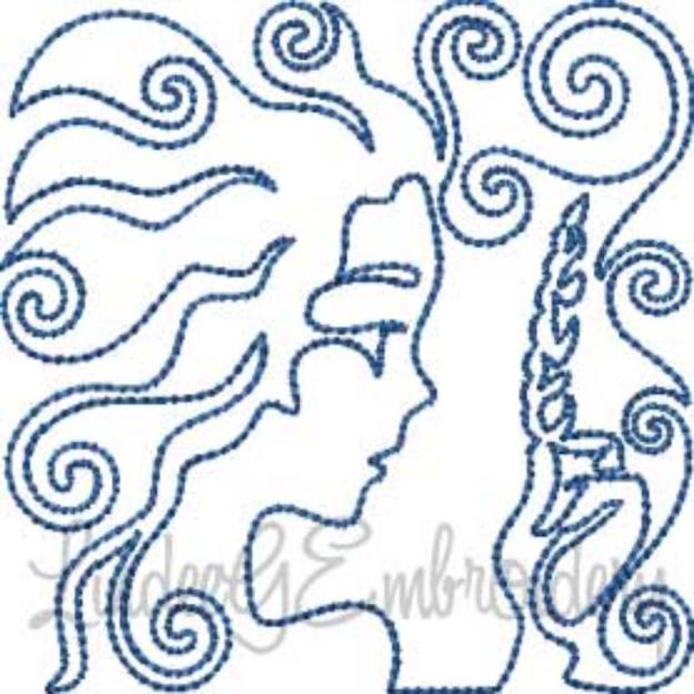 Picture of Virgo (4 sizes) Machine Embroidery Design
