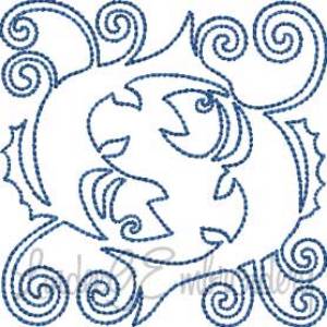 Picture of Pisces (4 sizes) Machine Embroidery Design