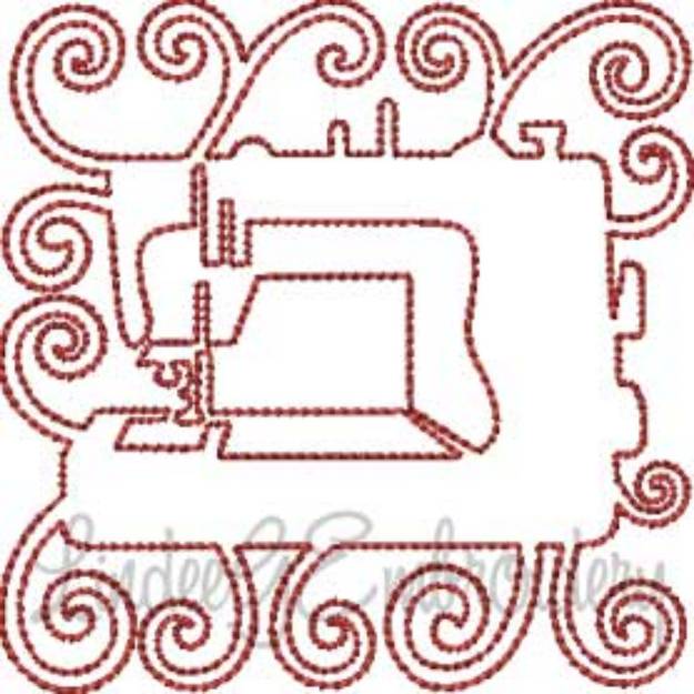 Picture of Sewing Machine (5 sizes) Machine Embroidery Design