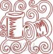 Picture of Two Spools (5 sizes) Machine Embroidery Design