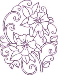 Picture of Floral Egg 04 (4 sizes) Machine Embroidery Design