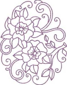 Picture of Floral Egg 05 (4 sizes) Machine Embroidery Design