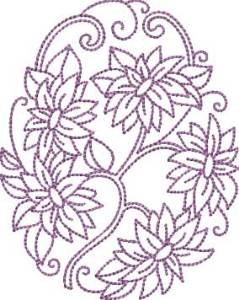 Picture of Floral Egg 10 (4 sizes) Machine Embroidery Design