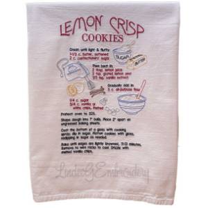 Picture of Lemon Crisp Cookies Recipe Machine Embroidery Design