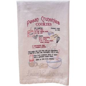 Picture of Pecan Crunchies Cookies Recipe Machine Embroidery Design
