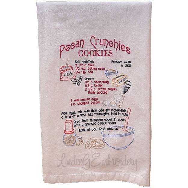Picture of Pecan Crunchies Cookies Recipe Machine Embroidery Design