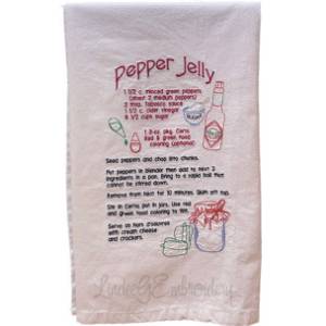 Picture of Pepper Jelly Recipe Machine Embroidery Design