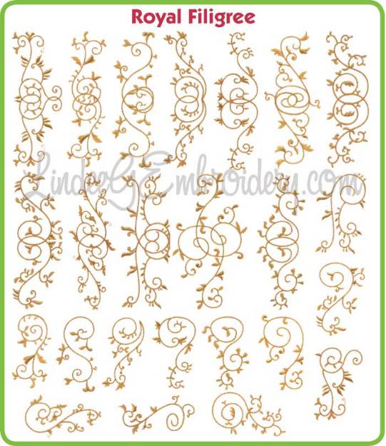 Picture of Royal Filigree Embroidery Design Pack