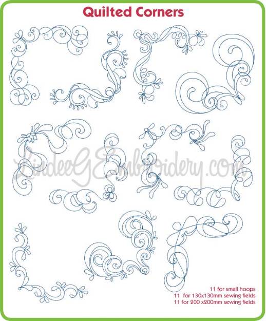 Picture of Quilted Corners Embroidery Design Pack