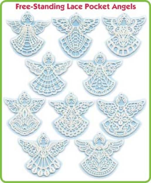 Picture of Pocket Angels Embroidery Design Pack