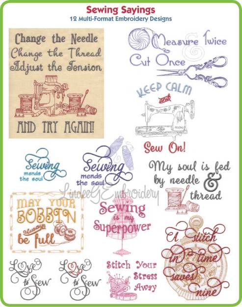 Picture of Sew You Say Embroidery Design Pack