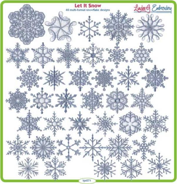 Picture of Let It Snow Embroidery Design Pack