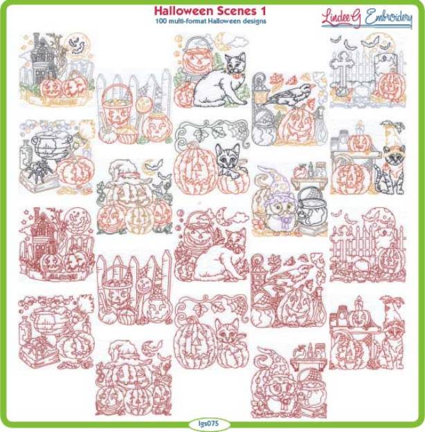 Picture of Halloween Scenes   Mega Bundle Combo Embroidery Design Pack